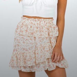 Princess Polly Edyth Tiered Floral Mini Skirt